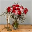 12 Roses & Carnations Cut Flower Hand Tied Bouquet Alternative Image