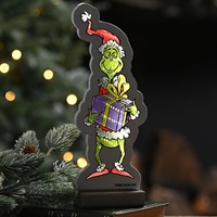 Festive 20cm Infinity Light Up Christmas Grinch With Present (P066731)