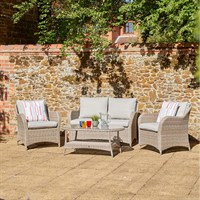 Leisuregrow Monte Carlo Sand Lounge Coffee Outdoor Garden Furniture Set