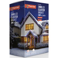 Premier 2000 Multi Colour Multi Action LED Cluster Christmas String Lights (LV162177M)