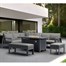 Supremo Melbury L-Shape Firepit Corner Outdoor Garden Furniture Set - Dark Grey (841997)