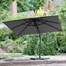 Supremo Provence Deluxe 3x3m Square Outdoor Garden Parasol in Dark Grey